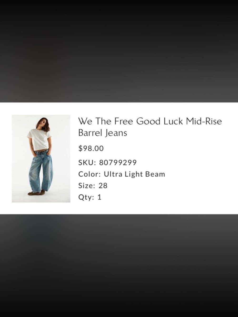 We The Free Good Luck Mid-Rise Barrel Jeans - Picture 6 of 7
